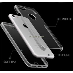IPHONE XS MAX FUNDA SILICONA TRANSPARENTE DELANTERA Y TRASERA DURO