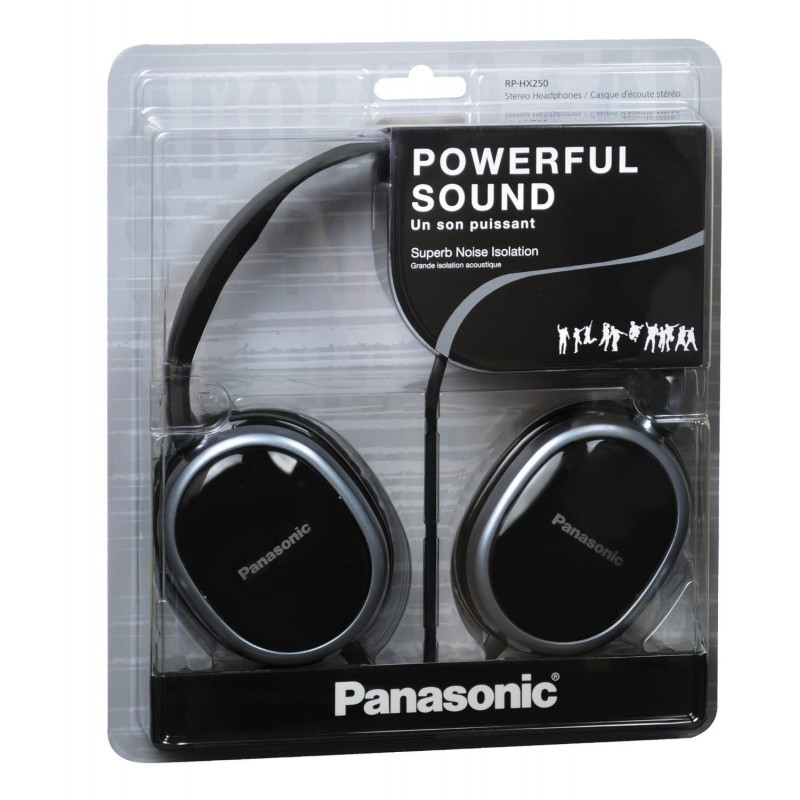 AURICULAR PANASONIC RP-HX250 NEGRO AURICULAR PANASONIC RP-HX250 NEGRO