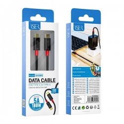 SK1066 CABLE TYPE-C TO TYPE-C 5A 100W 1M NEGRO