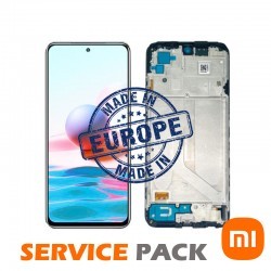 PANTALLA CON MARCO NEGRO SERVECE PACK PARA XIAOMI REDMI NOTE 10 4G / REDMI NOTE 10S