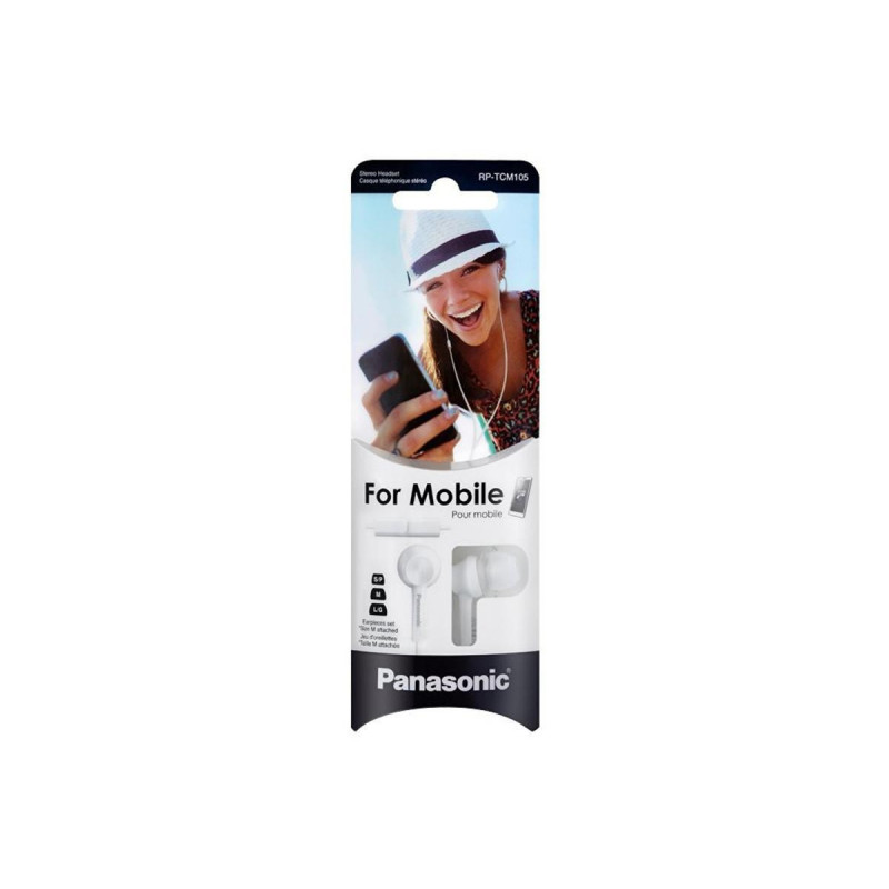 PANASONIC RP-TCM105W AURICULAR CON MICRO COLOR BLANCO PANASONIC RP-TCM105W AURICULAR CON MICRO COLOR BLANCO