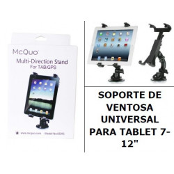 SOPORTE DE VENTOSA UNIVERSAL PARA TABLET 7"---12" REF: 81041