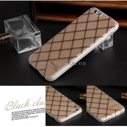 IPHONE 6PLUS 6S PLUS FUNDA PLATINA 简约时尚格纹系列