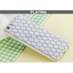 IPHONE 6PLUS 6S PLUS FUNDA PLATINA 菱形图案系列