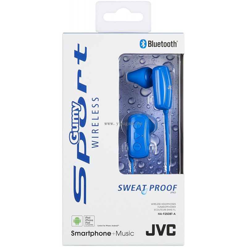 JVC HA-F250BT-A AURICULARES DEPORTIVOS BLUETOOTH MICROPHONO AZUL