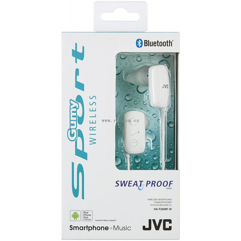 JVC HA-F250BT-W AURICULARES DEPORTIVOS BLUETOOTH MICROFONO BLANCO