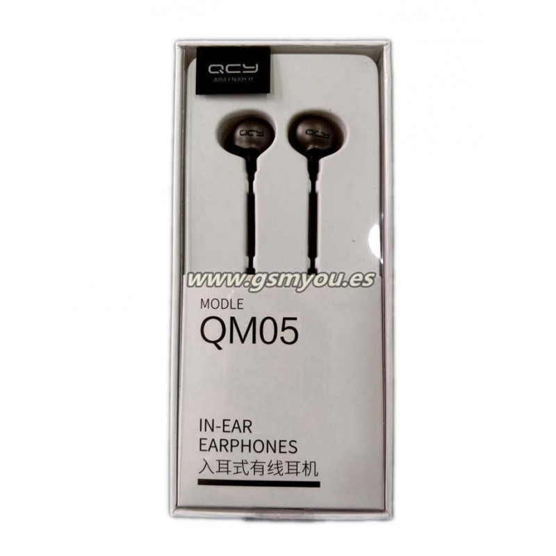 QCY QM05 AURICULAR CON CABLE MICROFONO NEGRO QCY QM05 AURICULAR CON CABLE MICROFONO NEGRO