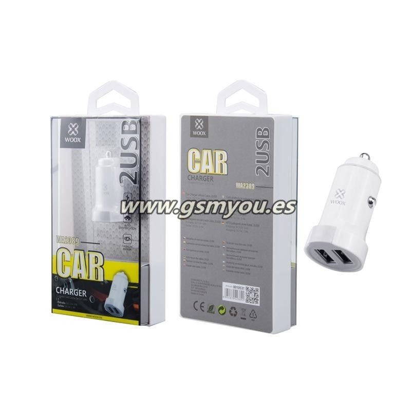 WOOX WA2389 ADAPTADOR DE COCHE 2USB BLANCO