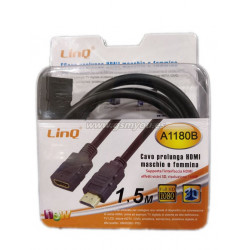 LINQ A1180B CABLE HDMI MACHO A HEMBRA 1.8M